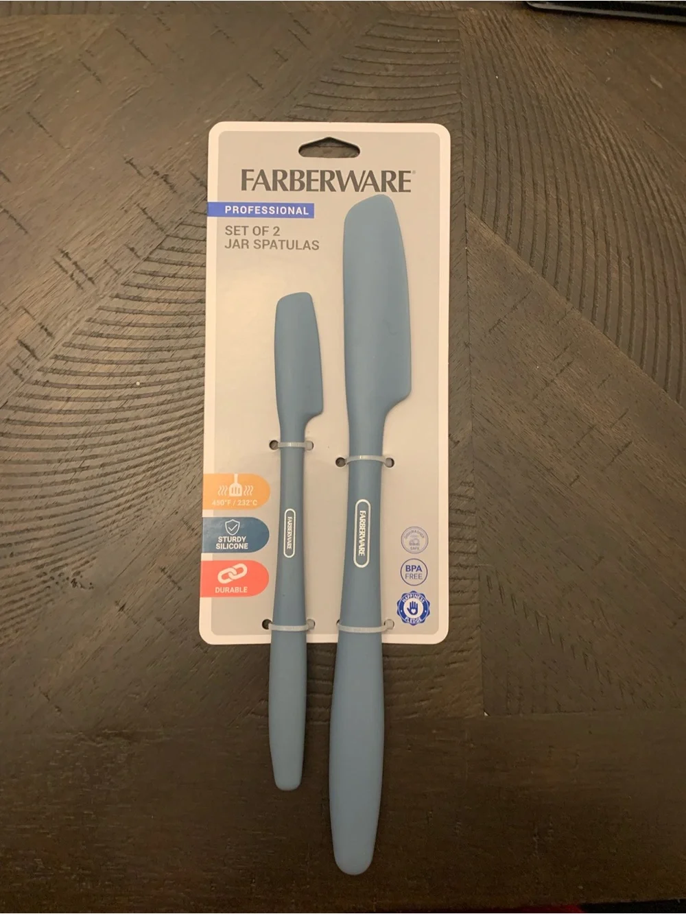 Kitchen spatulas on retail card